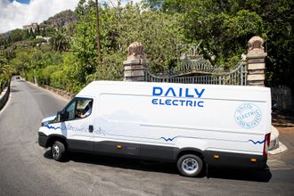 Iveco Daily Electric lansert des 2016. Prototyper fotografert på Scicilia sommeren 2014.