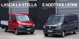 Anlegg&Transports italienske samarbeidsmagasin, Tuttotrasporti, mener den nye MAN-varebilen vil se omtrent slik ut. Bildet er basert på den nye VW Crafteren.