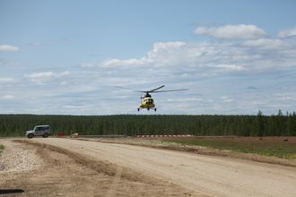 Den eneste muligheten for å komme seg til Katangskiy: Helikopter.