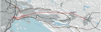 Mesteparten av den 22 km lange strekningen mellom Oslo og Ski skal gå i tunnel.