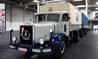 Mercedes-Benz L6500 bygget i 1939. Motor type OM 57 med 150 hk.