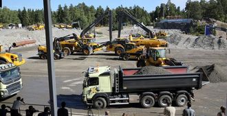 Volvo viste fram flere maskiner under Volvo Innovation Forum.