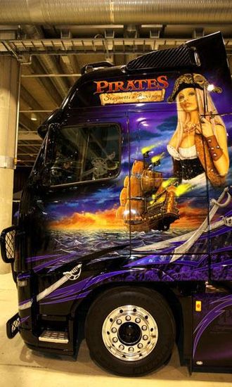 Kjetil Bjørnbakk sin Volvo FH Pirates Stagnetti's Revenge fikk premie for beste lakk og tredjeplass i utfordrerklassen.