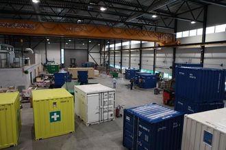 Det nye verkstedet er dimensjonert og utstyrt for å kunne ta alle container-jobber.