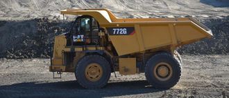 Cat 772G (535 hk m/totalvekt inkl last 82 tonn)