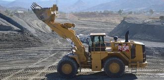 Cat 988K hjullaster på 580hk og vekt i tunnelversjon ca 64 tonn