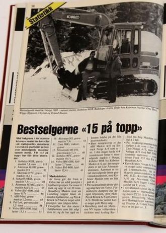 Kobelcos 903B var mestselgende maskin i Norge i 1985. Her