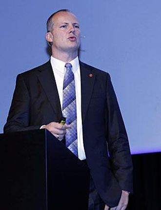 Ketil Solvik-Olsen møtte logistikkbransjen tirsdag, og benyttet anledningen til å skryte av samferdselsbudsjettet.
