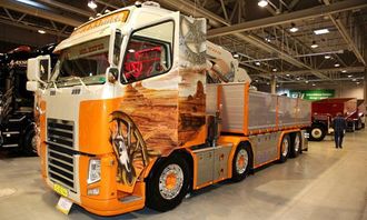 Denne bilen, en Volvo FH500 med navnet «Lonely Ranger» fikk prisen for beste interiør.