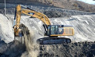 Cat 349FL (80 tonn) gravemaskin.
