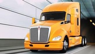 En moderne amerikansk lastebil har langt lavere luftmotstand enn dagens europeiske lastebiler. Dette er Kenworth T680.