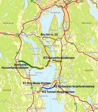Det er flere ulike alternativer for hvordan trafikken skal flyte over Oslofjorden i fremtiden.