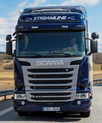Scania R 410 tilfredsstiller Euro 6-kravene kun ved bruk av SCR-katalysator (Selective Catalytic Reduction).