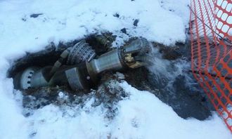 Gjennombrudd for den 700 mm store borekronen etter styrt borerekord på 1026 meter.