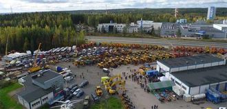 Slik så det ut under Ritchie Bros.-auksjonen i Finland i september i fjor.