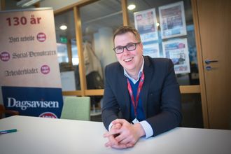 Publisher Eirik Hoff Lysholm i Dagsavisen.