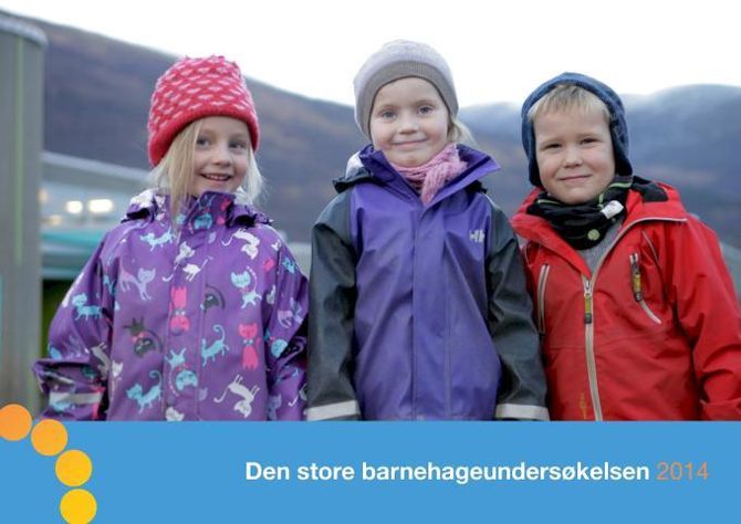 Faksimile av forsiden til Den Store Barnehageundersøkelsen 2014.