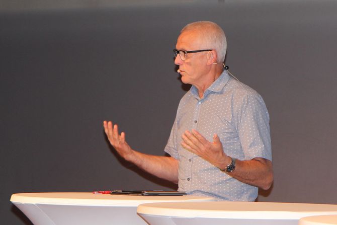 Arild Olsen, administrerende direktør for PBL under debatten på Arendalsuka.