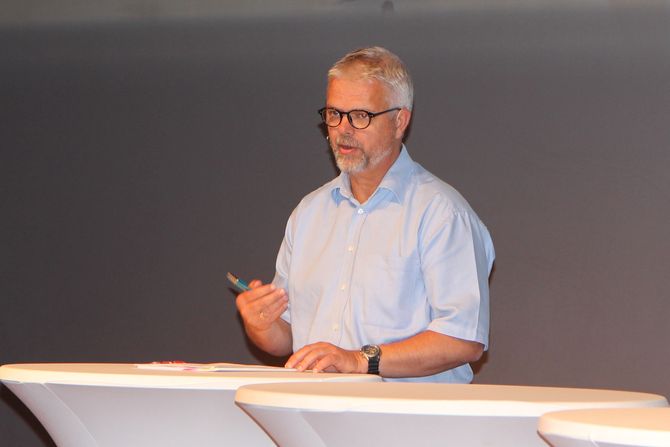 Avdelingsdirektør i KS, Erling Lien Barlindhaug på barnehagedebatten under Arendalsuka.