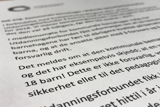27. november skrev Utdanningsforbundet i Brønnøy et brev til politikerne i kommunen om at de ansatte i de kommunale barnehagene sliter med å opprettholde en forsvarlig drift.