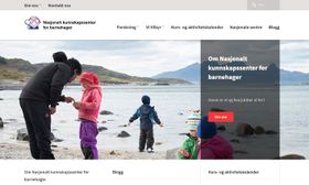 Slik ser den nye nettsiden til Nasjonalt kunnskapssenter for barnehager ut.