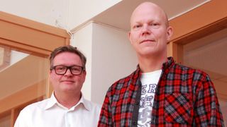 Arnfinn Strand og  Jørn Nygaard hos Check Point fortalte om selskapets Infinity Total Protection-løsning.