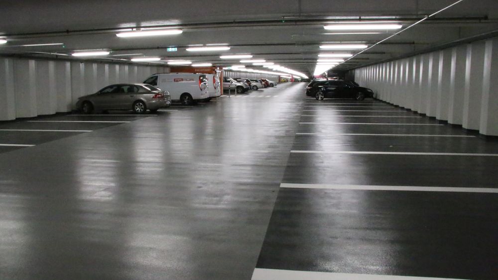 Parkeringshuset under torvet i Kristiansand åpnet i fjor. 