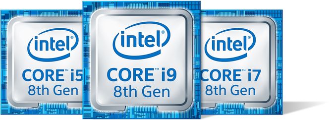 Intel Core i5, i7 og i9.