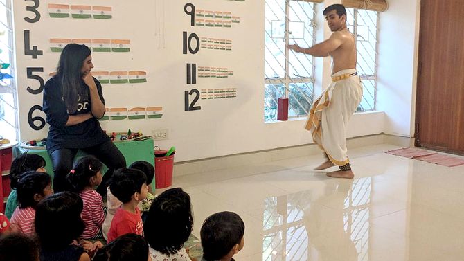 Papagoya Kindergarten i Bangalore, India.