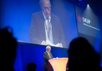 Juryleder Bernt Olufsen i SKUP - her fra konferansen i 2018.