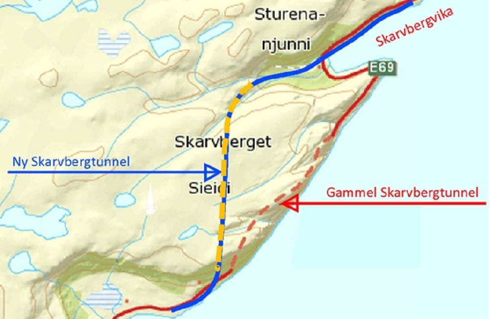 E69 blir litt kortere enn i dag når den nye Skarvbergtunnelen blir ferdig i 2022, men det er langt viktigere grunner til omleggingen. 