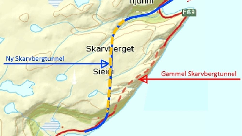 Det blir trygt å sykle gjennom nye Skarvbergtunnelen, men syklistene må fortsatt gjennom den 6 875 meter lange Nordkapptunnelen under Magerøysundet på veg til Nordkapp.
