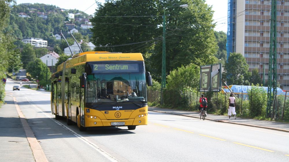 Trolleybuss i Bergen.