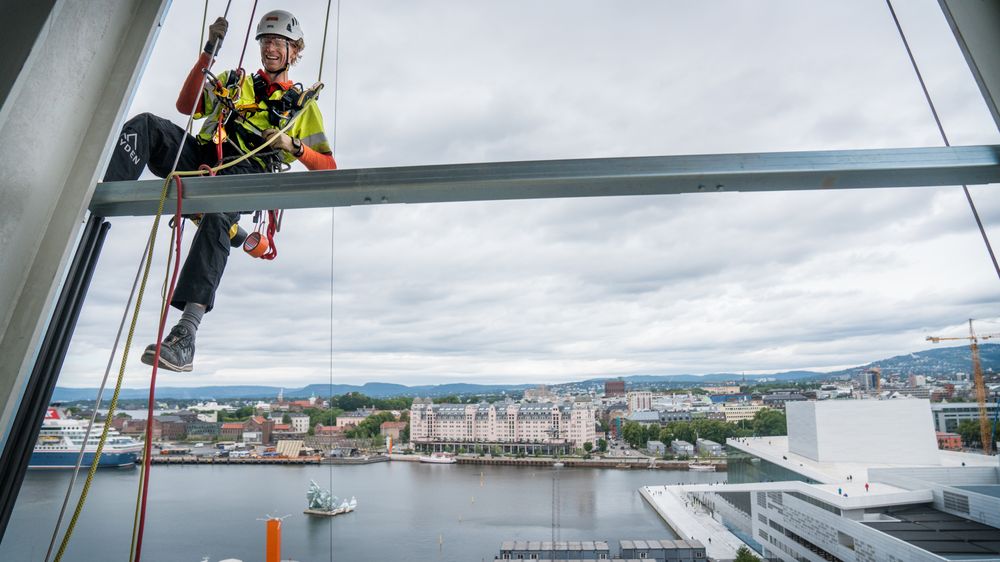 Utsikten fra øvre del av bygget er upåklagelig.