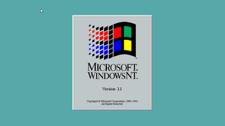 Oppstartsbilde i Microsoft Windows NT 3.1