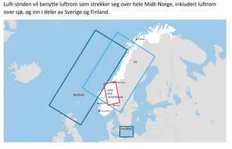 Slik skal luftstriden være under øvelsen, opplyser Forsvaret.