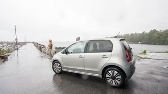 Vi prøvekjørte e-Up en regnværsdag.