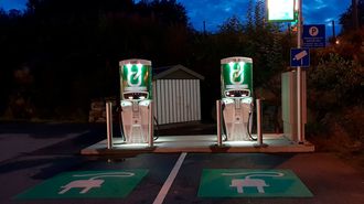 En Grønn Kontakt-ladeplass ved Kleppe i Hordaland.