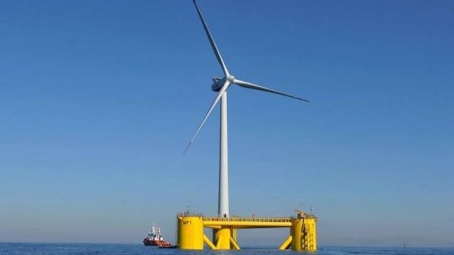 Verdens største flytende vindturbiner er under bygging: Har rotordiameter på 164 meter