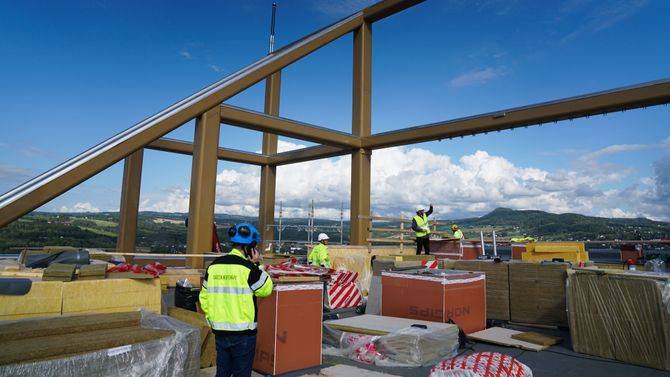 Mjøstårnet i Brumunddal blir verdens høyeste trehus.