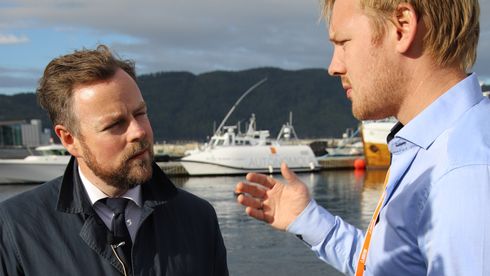 Næringsminister Torbjørn Røe Isaksen i Trondheim september 2018. Besøk til Maritime Robotics og NTNU