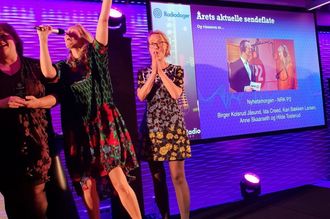 Det er optimisme i radiobransjen, skriver Kyrre Dahl. Her fra da P2 Nyhetsmorgen vant prisen for årets aktuelle sendeflate under Prix Radio i 2018