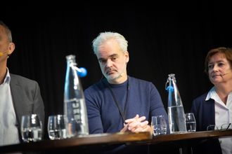 Sjefredaktør Eivind Ljøstad i Fædrelandsvennen. Her fra debatt om redaktørrollen under NRs høstmøte 5. november