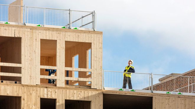 Waugh Thistleton og arkitekt Kirsten Haggart høyhus i massivtre i London