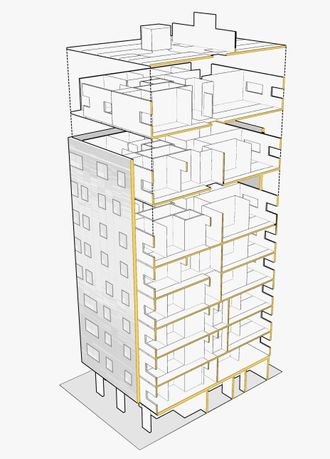 Waugh Thistleton og arkitekt Kirsten Haggart høyhus i massivtre i London