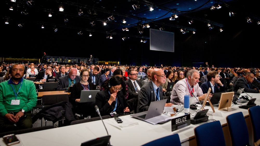 Foto fra plenumsrommet 13. desember på COP24 klimakonferansen som ble avsluttet i polske Katowice i helgen.