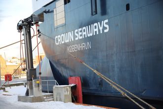 Her er landstrømpluggen fra Cavotec ved Oslo Havn. DFDS-fergen Crown Seaways er den siste som kan benytte landstrøm. Fergen skal i dokk i januar 2020 og vil da samtidig bygge om tavler og installere plugg.