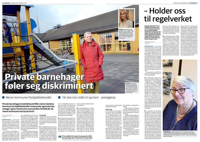 Sandnesposten i dag.
