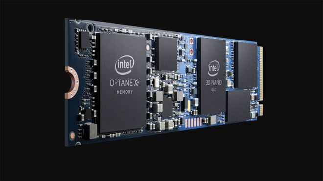 Intel Optane Memory H10 med M.2-formfaktoren.