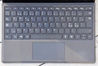 Nærbilde av tastaturet til Microsoft Surface Pro